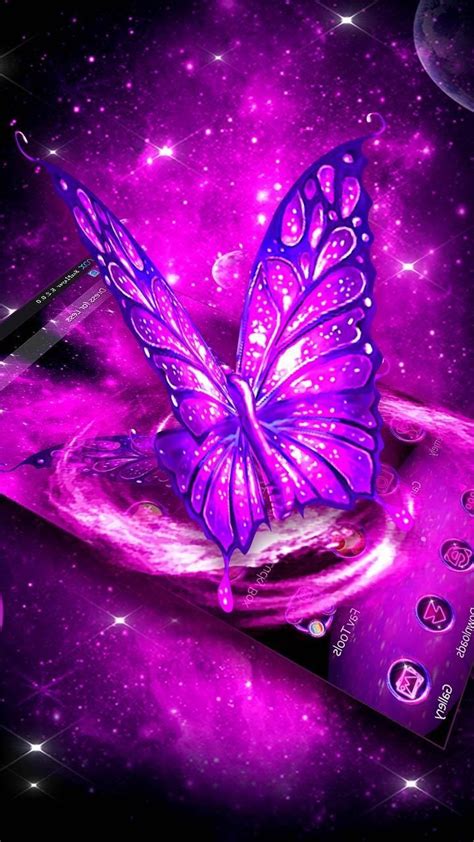 Galaxy Buterfly Wallpapers On Wallpaperdog F81 In 2022 Purple