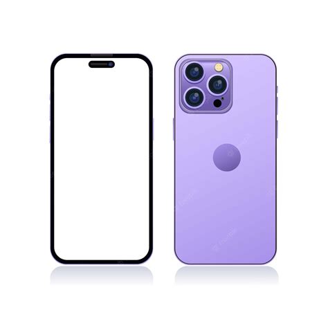 Premium Vector Illustration Of New Iphone 14 Pro Max In Purple Color