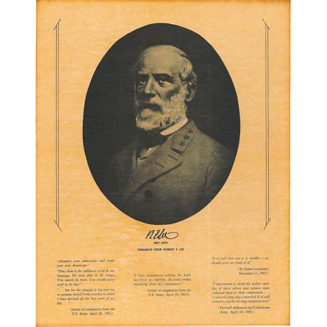 Robert E Lee Portrait And Thoughts