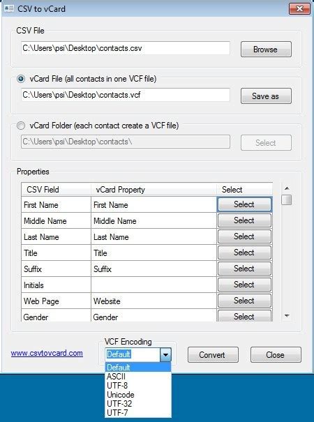 Csv To Vcard Download For Free Getwinpcsoft