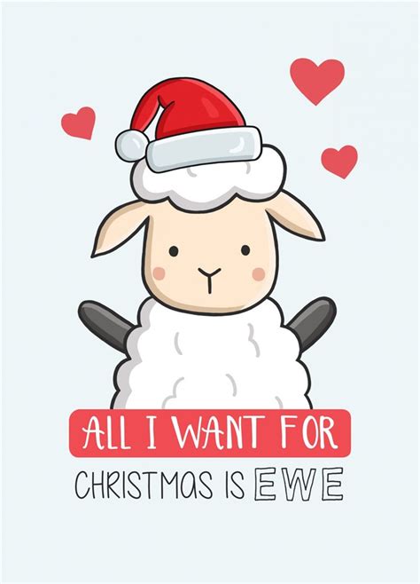 All I Want For Christmas Is Ewe Card Scribbler