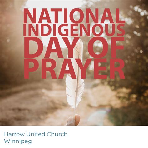 National Indigenous Day Of Prayer Harrow United Church Winnipeg