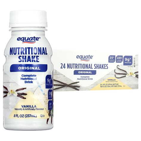 Equate Original Meal Replacement Nutritional Shakes Vanilla 8 Fl Oz