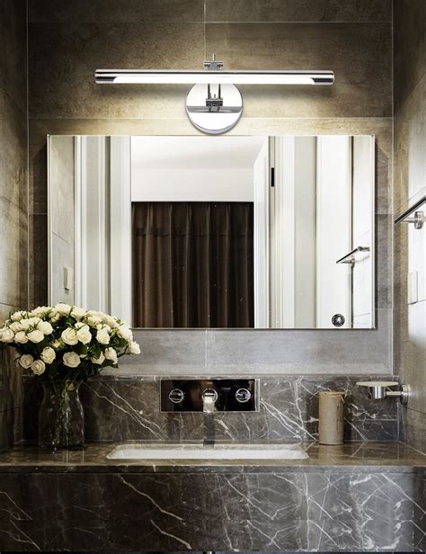 Solfart Led Stainless Steel Bathroom Vanity Light Fixtures Chrome Over Mirror Wall Lights 5890