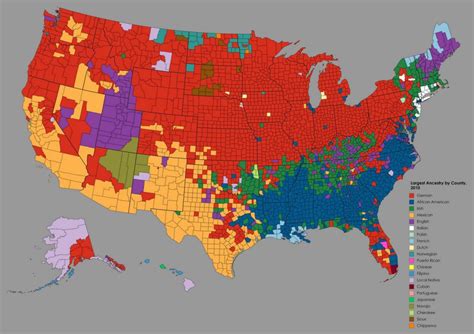 Largest Ancestry By Us County Vivid Maps