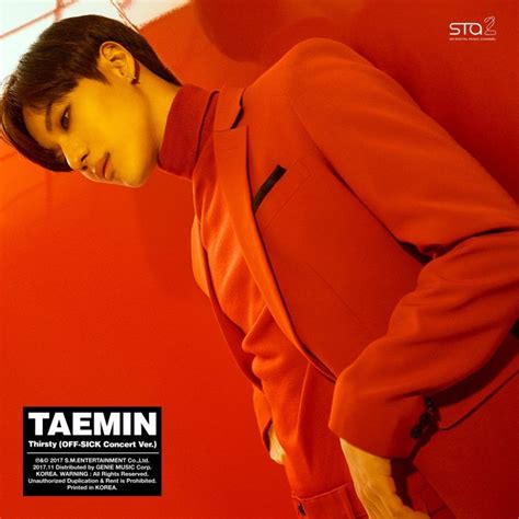 Taemin Thirsty Album Cover Taemin Shinee Taemin Shinee