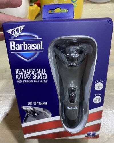 Barbasol Rechargeable Rotary Shaver With Stainless Steel Blades Pop Up