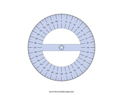 circular protractor  printable paper