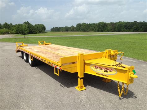 20 ton heavy duty dual tandem dovetail air brakes dp2025da econoline trailers equipment