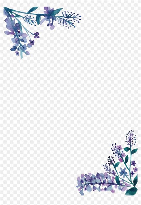 Wedding Invitation Watercolor Painting Transparent Lavender Flower