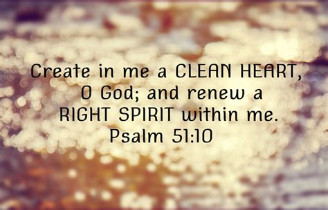 Prayer Pointers Psalm 5110 A New Heart