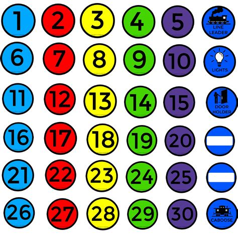 Buy Original Line Em Up Spots 36 Pack Of 4 Multicolored Numbers For