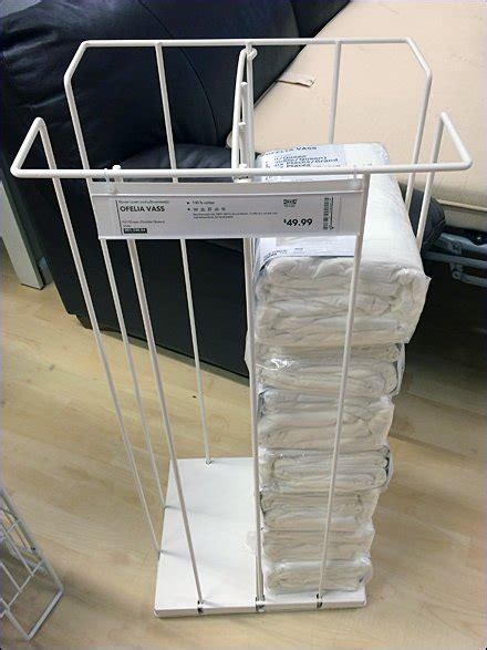 Ikea Freestanding Linen Silo Fixtures Close Up