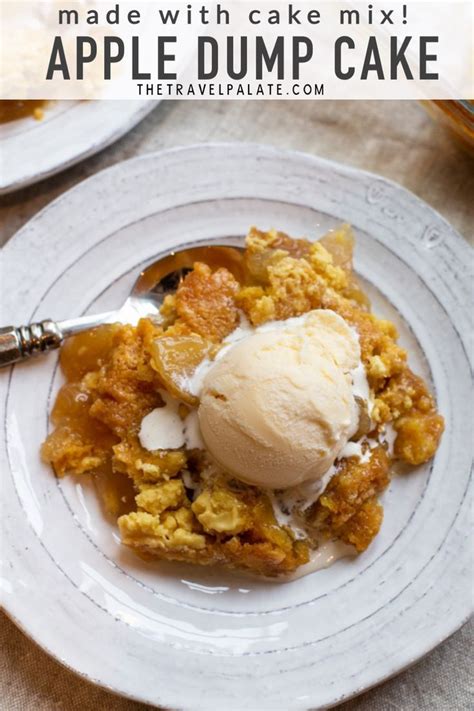 Apple Dump Cake Made With Cake Mix And Apple Pie Filling Such An Easy Dessert For Fall Autumn