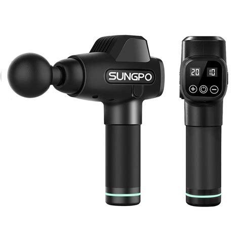 New Design Sungpo 24v 6pcs 18650 Battery Impulse Mini Sports Cordless Deep Tissue Massage Gun V2