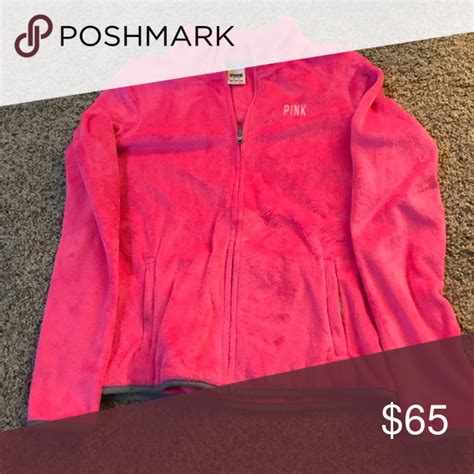 Victorias Secret Pink Full Zip Fleece Jacket Fleece Jacket Jackets