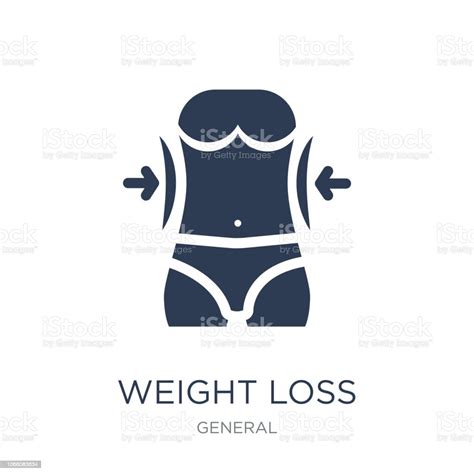 Weight Loss Icon Trendy Flat Vector Weight Loss Icon On White