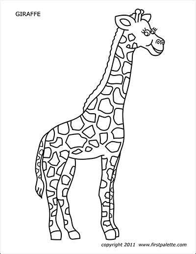 Template Of A Giraffe 6 Giraffe Animal Templates Free Printable