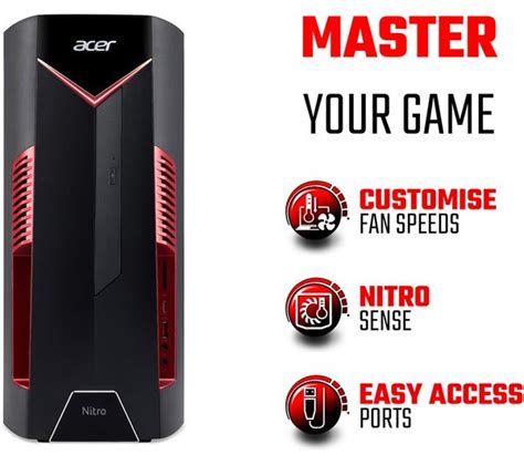 Dge1fek00d Acer Nitro N50 110 Gaming Pc Ryzen 5 Gtx 1650 1 Tb