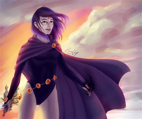 artstation sunrise raven from teen titans fanart