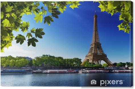 By boum on july 13, 2011 at 6:59am. Tableau sur toile La tour Eiffel sur la Seine • Pixers ...