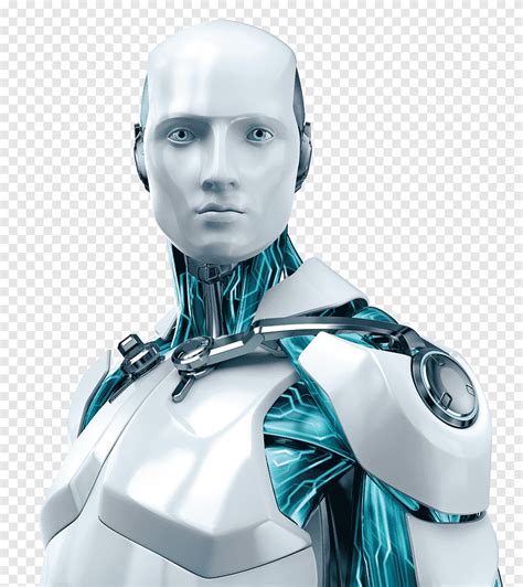 White And Blue Robot Character Eset Nod32 Android Eset Internet