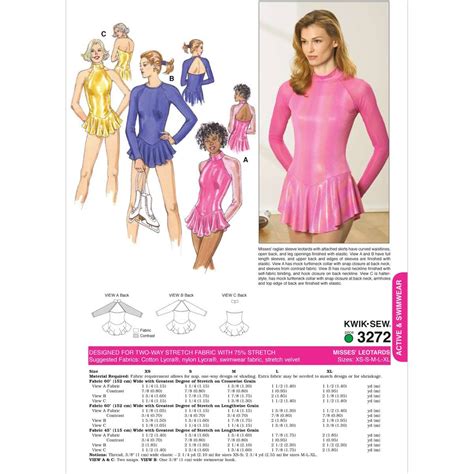 38 Designs Kwik Sew Figure Skating Dress Patterns Xuherrod