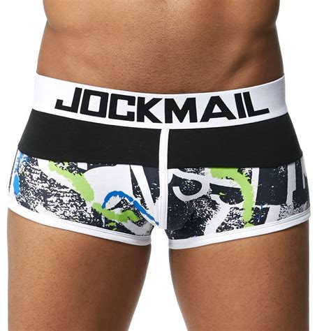 2021 Jockmail Brand Sexy Men Underwear Boxer Shorts Mens Trunks Man Cotton Gay Underwear High