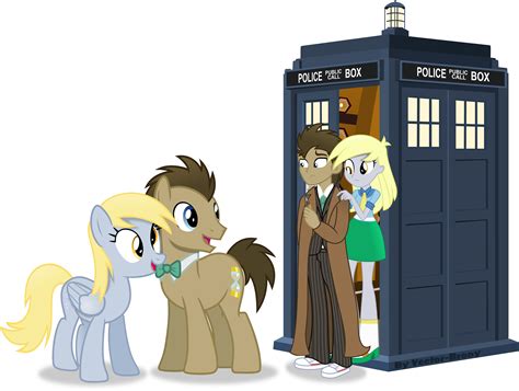 Doctor Whooves And Derpy Meet The Doctor And Derpy By Vector Brony On