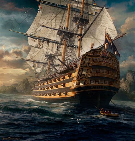 Hms Excalibur By Sarel Theron Old Sailing Ships Ship Paintings