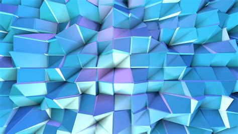 Abstract Simple Blue Pink Low Poly 3d Surface As Sci Fi Background
