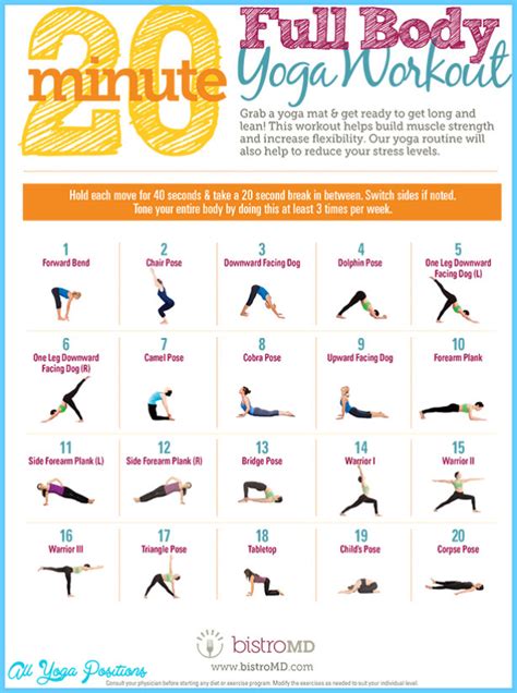 basic yoga poses chart