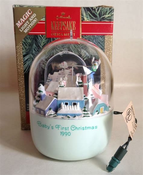 Hallmark Keepsake 1990 Babys First Christmas Ornament Magic Light