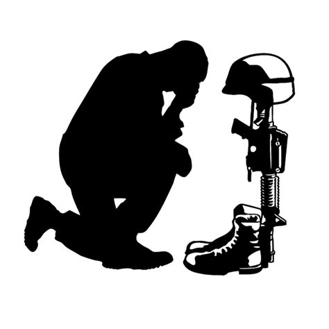 Kneeling Soldier Vinyl Decal Kneeling Soldier Car Decal Etsy Australia