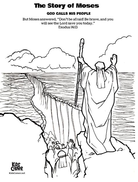 Moses Sketch Coloring Page