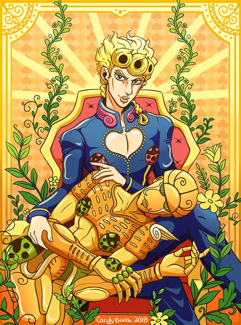 Giorno Giovanna Gold Experience Pose I Added A Simple Sketch For Gold Experience To The
