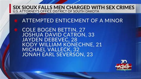 6 Sioux Falls Men Face Online Sex Crime Charges YouTube