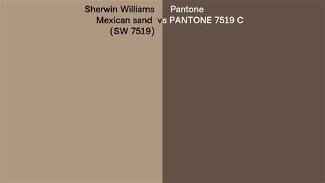Sherwin Williams Mexican Sand Sw 7519 Vs Pantone 7519 C Side By Side