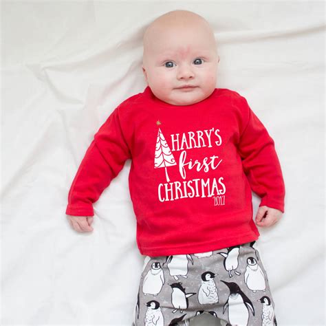 Personalised First Christmas Christmas T Shirt By Blueberry Boo Kids