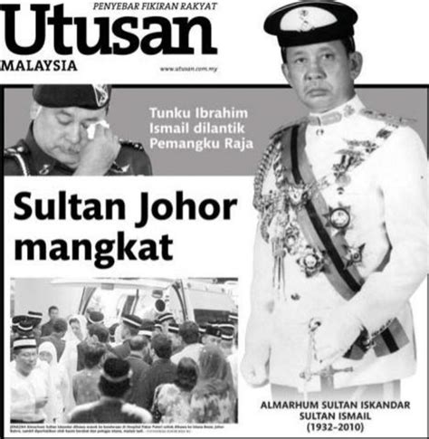 Hari ini dalam sejarah : Kemangkatan Sultan Johor, Sultan Iskandar ...