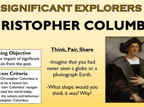 Significant Explorers Christopher Columbus Lesson Teaching Resources