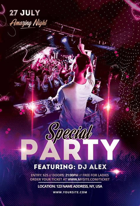 Party Event Flyer Templates Free Download Printable Templates