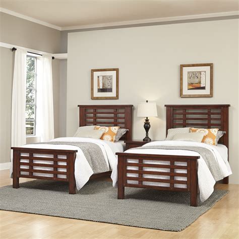 Home Styles Cabin Creek Two Twin Beds And Night Stand