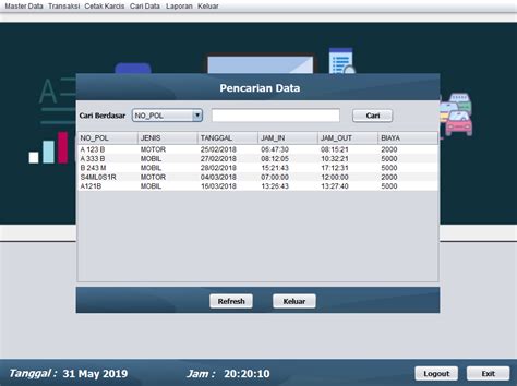 Source Code Aplikasi Manajemen Parkir Dengan Java Netbeans Dan Mysql