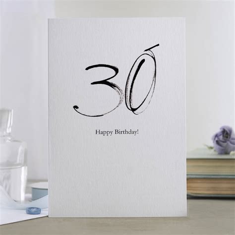 30th Birthday Card 30 Happy Birthday By Gabrielle Izen Design