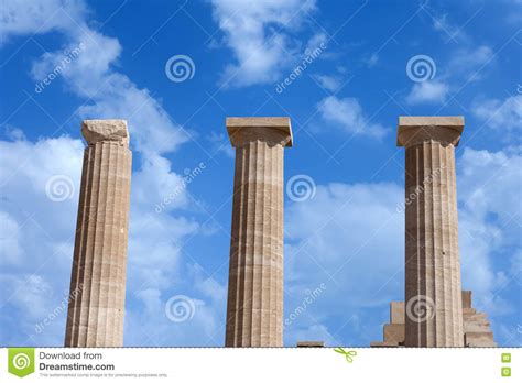 Ancient Greek Pillars Stock Image Image Of Stone Pillar 79283257