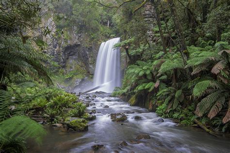 Time Lapse Photo Of Waterfall Surrounded With Trees Hopetoun Hd