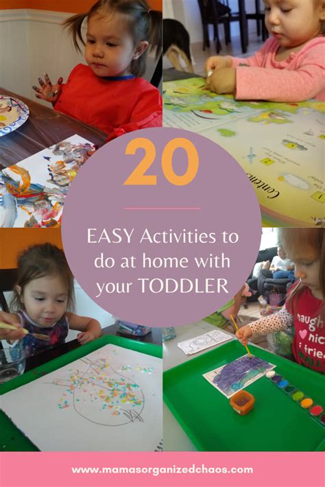 20 Activities To Do At Home With Your Toddler Mamas Organized Chaos