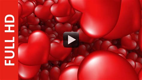Moving Red Love Hearts Animation Background All Design Creative