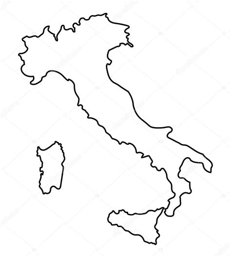 Which italy flag design is your favorite? Black abstract outline of Italy map — Stock Vector ...